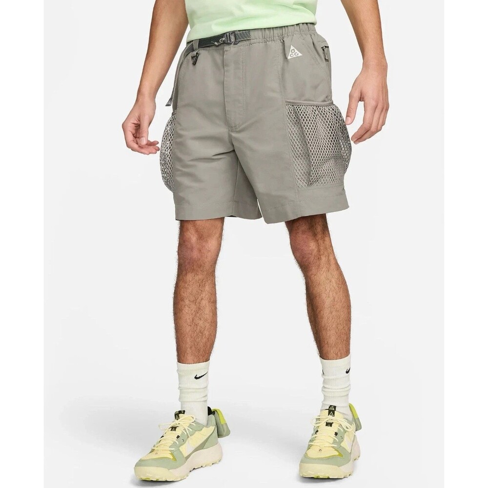 Nike ACG Snowgrass Cargo Trail Shorts Dark Stucco Men's Medium DV9405-053 NEW